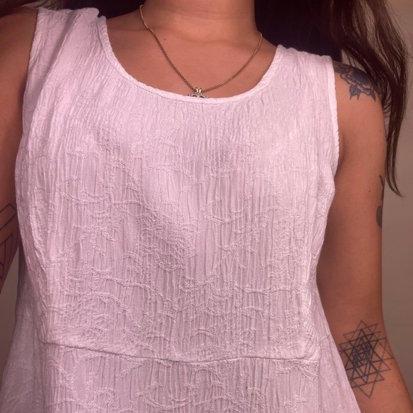 Vintage 90s More Jazz white floral embroidered plus size midi sun dress Size 16 - Picture 3 of 13